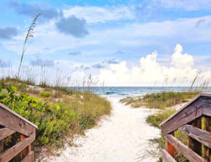 Entrance to beach.